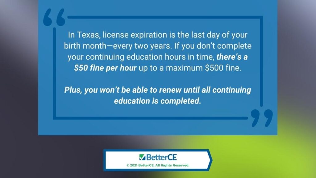 Callout 1- quote from article- "In Texas, license expiration is the last day of your birth month"