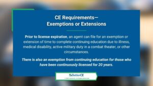 Callout 3: CE requirements - exemptions or extensions - quote from text - blurred background