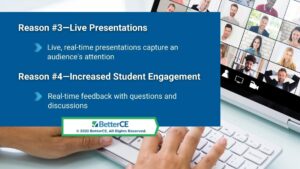 Callout 2: Live webinar on laptop- Reasons #3, #4 are listed with 2 facts