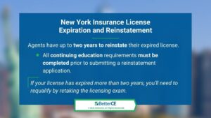Callout 2: New York - insurance license expiration and reinstatement- fact listed