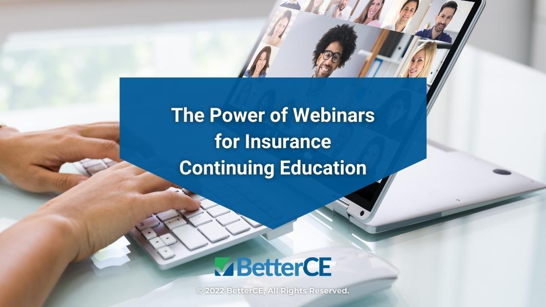 Featured: online video conference webinar- the power of webinars for insurance continuing education