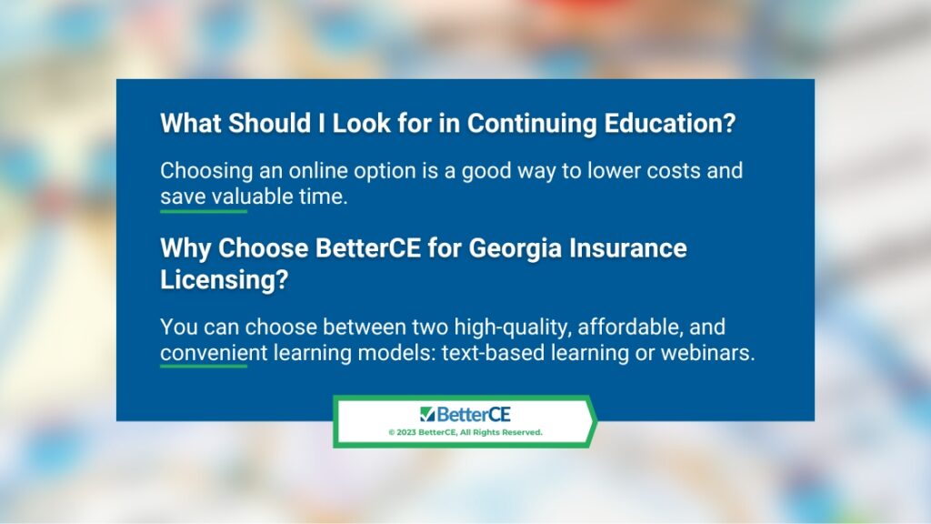 Callout 4- what should I look for in continuing education providers? - BetterCE options for CE listed