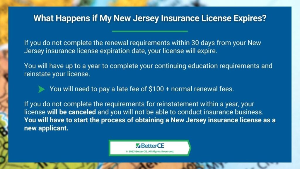 Callout 3: What happens if New Jersey insurance license expires? 4 facts listed