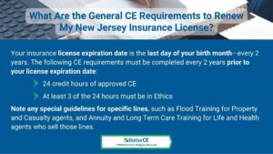 Callout 4: What are the CE requirements to renew New Jersey insurance license? 4 facts listed