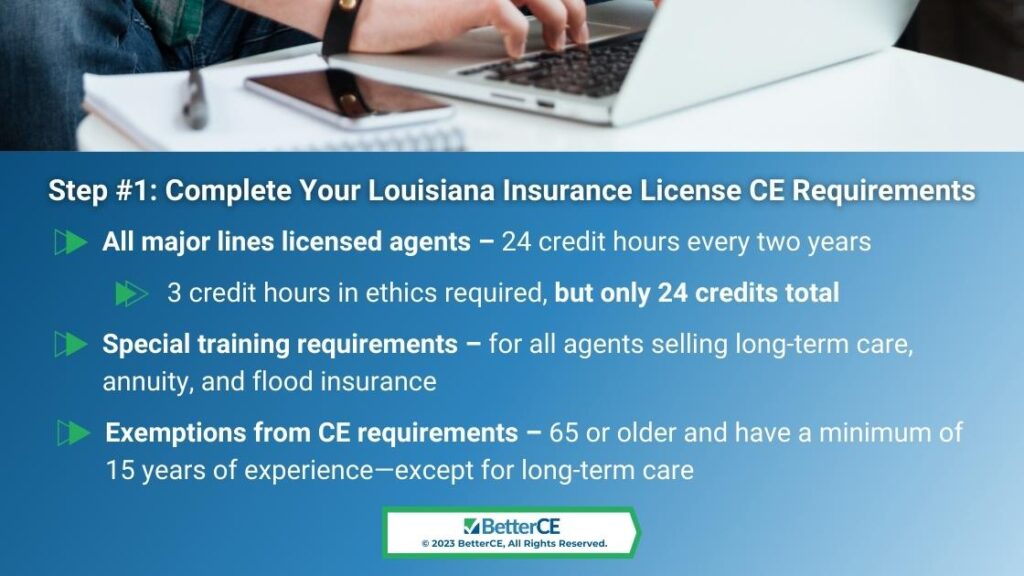 Callout 2:: Step #1: Complete your Louisiana insurance license Ce requirements: four facts