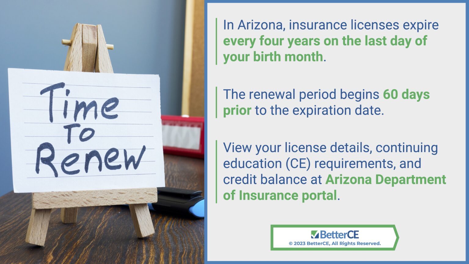 What Are My Arizona Insurance License Renewal Requirements? BetterCE